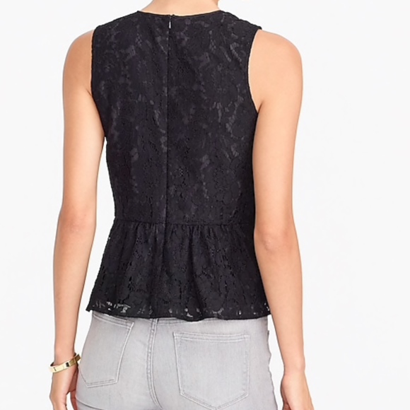 JCrew Floral Lace Peplum Top - Picture 2 of 5